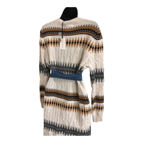 Lucky brand chunky cable knit aztec southwestern boho cardigan size small new - Picture 8 of 11